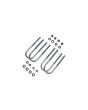 U-bolt kit for GM 3/4 and 1 ton 14 bolt, 9.5