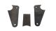 Traction Bar axle mount plates - 2 plates &  gusset - 3.0 radius (for 10/12 bolt  housing) - Unwelded