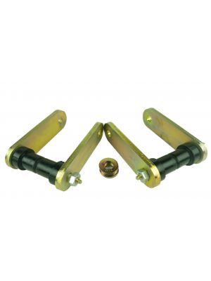 Kevlar Heavy Duty Front Shackle Kit for '67-87 ('91) GM Trucks with Aftermarket (Lift) Springs and FUSH Kit, Greasable