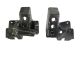 Front coilover axle brackets only for '93 and older Dodge Dana 60, with hardware to mount to axle and coilover spacers