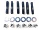 NP205 stud kit for mounting face, GM or Ford six bolt round pattern, includes studs, washers and lock nuts